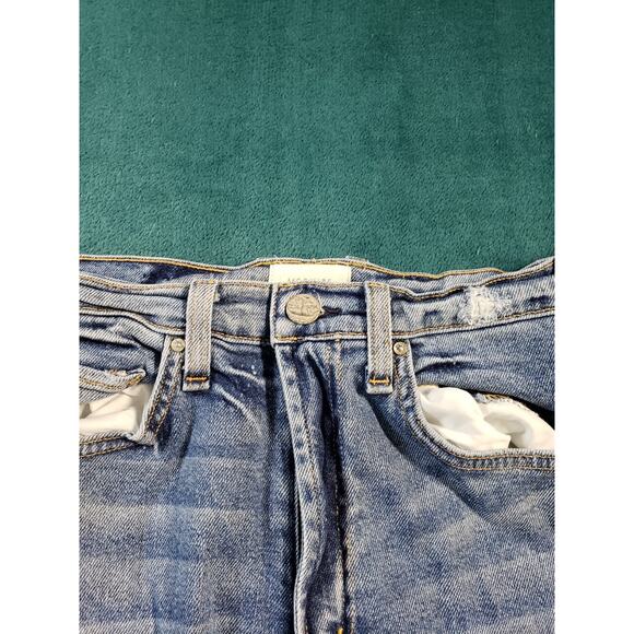 Mcguire Jeans Size 28 Womens Blue Stretch Pants Striped Mid Rise Straight - Picture 6 of 12